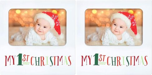 إطار للعطلات من كيت آند ميلو سانتا وأنا، إطار تذكاري للطفل، أبيض in Kuwait