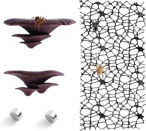 BOXOB 5pcs Jumping Spider Enclosure Accessories Mushroom, Spider Mushroom Jumping Web Set with Magnet for Spiders, Mantises, Wolf Spiders and Other Pets in Saudi Arabia