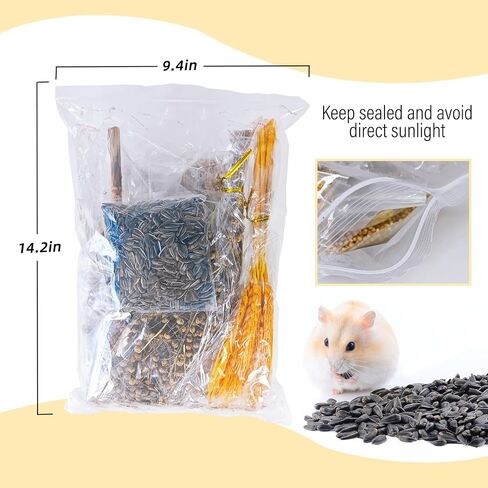 Natural Hamster Flower & Herb Habitat Deocr, Hamster Sprays Herbs Bedding Mate, Hamsters Cage Enrichment Decoration Accessories for Gerbil Dwarf Syrian Hamsters Guinea Pig Mice or Small Animals in Saudi Arabia