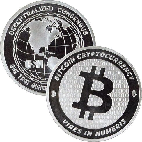 1 oz Bitcoin worldview map fine art silver piece paperweight in Saudi Arabia