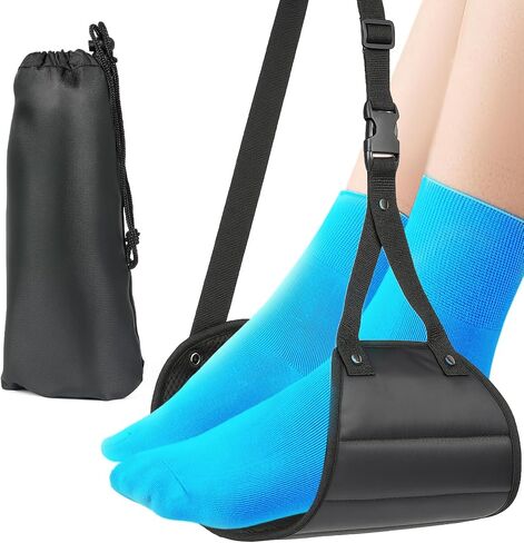 أرجوحة قدم سفر للطائرة ، مسند قدم طائرة مثالي للاسترخاء ، بطول قابل للتعديل ، أرجوحة القدم ضرورية للاسترخاء أثناء العمل أو السفر in Kuwait