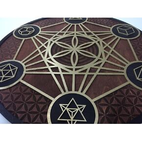 مكعب Metatron ، فن الجدار الخشبي معلق ، ديكور المنزل ، قطع ليزر الهندسة المقدسة (48 سم (18.8 ICNH) ، طبيعي) in Kuwait