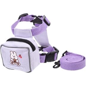 Luxshiny Escape Cat Harness Backback Small Dog Leash Lightweight Polyester Histen مع تصميم مقاوم مقاوم للارتداء للمشي والسفر في الهواء الطلق الآمن in Kuwait