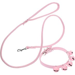 Ganazono Pet Dog Cat Cat Twiroling Rope Rope Leash مع حزام الجرس للمشي يوميًا استخدم اللون العشوائي الوردي in Kuwait