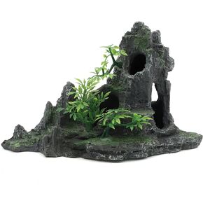 Jihaqua كبيرة الزخارف السمك الصخور كهف المناظر الطبيعية الاصطناعية الجبل في منظر الحجر الحجر الزخرفة دبوس (هيل ب) in Kuwait