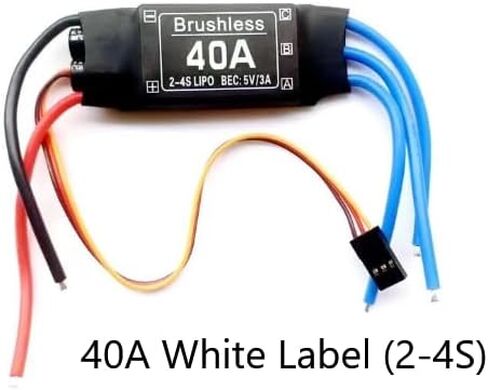 RC Aircraft ESC: تم ترقيته XXD بدون فرش ESC (30A/40A) ، يدعم الجهد 4S ، مناسب للطرز الثابتة الجناحين ، (مقابس الموز 3.5 ملم + T-Plugs (مسبق المسلح)) (ملصق برتقالي 40A (2-4S))) in Saudi Arabia
