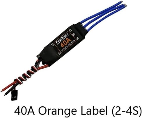RC Aircraft ESC: تم ترقيته XXD بدون فرش ESC (30A/40A) ، يدعم الجهد 4S ، مناسب للطرز الثابتة الجناحين ، (مقابس الموز 3.5 ملم + T-Plugs (مسبق المسلح)) (ملصق برتقالي 40A (2-4S))) in Saudi Arabia