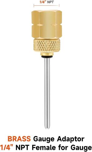 محول قياس نحاسي من Roastove 1/4 NPT أنثى، 2-1/2 OAL x 1-2/5" x 1/8" مسبار مع غمد من الفولاذ المقاوم للصدأ، مجموعة أدوات قياس الضغط in Kuwait
