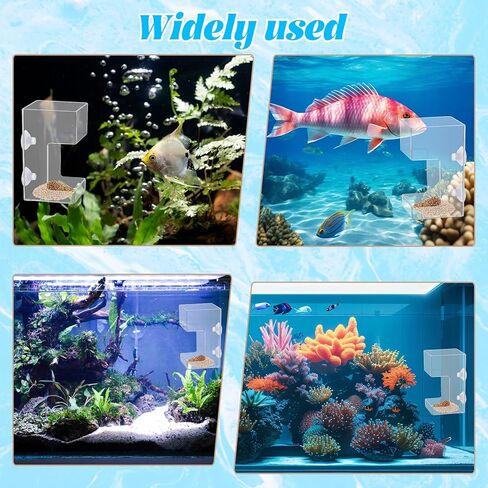Fish Tank Feeding Tray for Fish Aquarium Feeding Dish Fishes Feeder Fishes Tank Dish with Suction Cup 3.9x2.4 Inch Feeding-Tube Ring Container Holder Dispenser for Turtle Shrimp in Kuwait