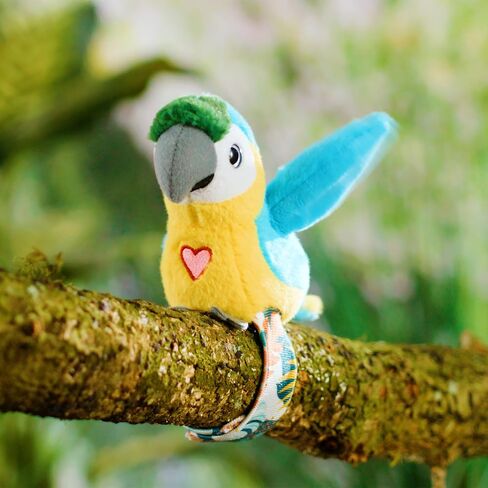Birds 2 Pack - Cokatoo & Blue Parrot - Slap Bracelet Interactive Plush Toy Birds, They Chat-Sing-Mimic Each Other, Flap Wings, Kids 3+ in Saudi Arabia