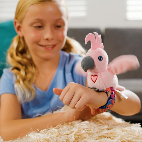 Birds 2 Pack - Cokatoo & Blue Parrot - Slap Bracelet Interactive Plush Toy Birds, They Chat-Sing-Mimic Each Other, Flap Wings, Kids 3+ in Saudi Arabia