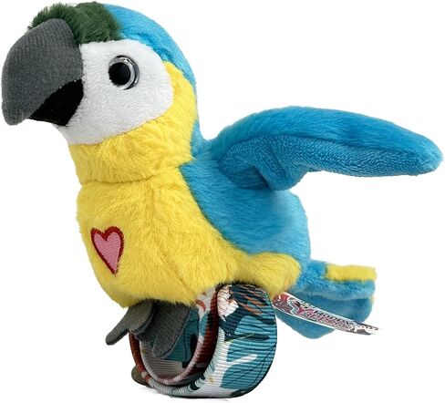 Birds 2 Pack - Cokatoo & Blue Parrot - Slap Bracelet Interactive Plush Toy Birds, They Chat-Sing-Mimic Each Other, Flap Wings, Kids 3+ in Saudi Arabia