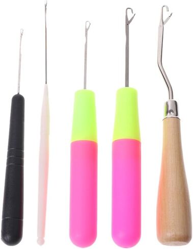 VDAXVME 5pcs/مجموعة إبرة الكروشيه تجديل لضرب خطاف النسيج الشعر جدريك C crochet case منظم بدون خطافات in Kuwait