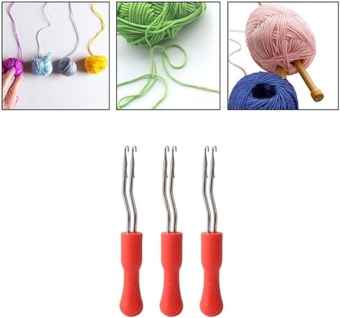 3Pcs Latch Hook Crochet Rug Making Knitting Projects Portable Lightweight Dreadlocks Crochet Hook for Craft Supplies in Saudi Arabia
