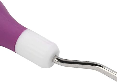 Pilipane Brug Latch Hook Needle شكل بيضاوي مقبض مطاطي مقبض السجاد المحمولة أداة الكروشيه للنسيج الحرف الحياكة التربط المنزل استخدام السجاد اليدوية معنقدة عناصر صوف الشعر (أسود) in Kuwait