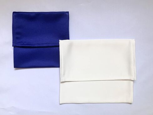White Flap Envelope Dust Bag - Extra Small to Extra Large - Satin Silk Peau de Soie flap bags handmade in USA - Storage bag, Handbag, Sneakers, Gift, Travel (XS Landscape - 13x10") in Saudi Arabia