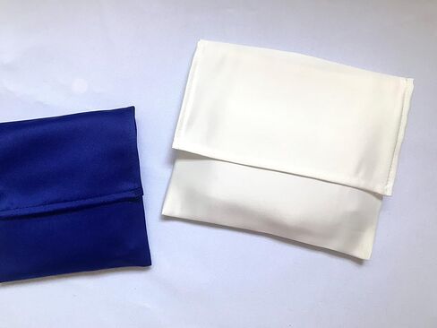 White Flap Envelope Dust Bag - Extra Small to Extra Large - Satin Silk Peau de Soie flap bags handmade in USA - Storage bag, Handbag, Sneakers, Gift, Travel (XS Landscape - 13x10") in Saudi Arabia