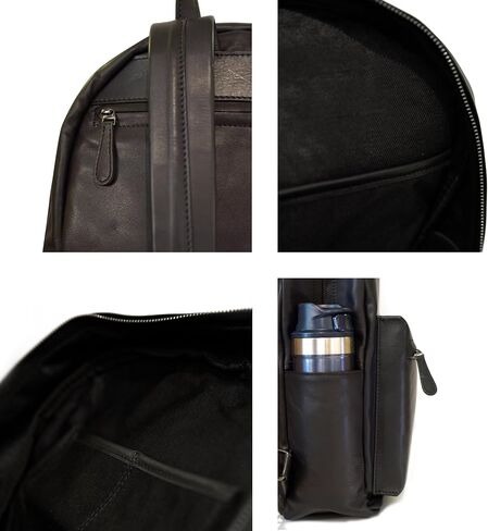 Genuine Leather Backpack for Men & Women – Full-Grain Leather Laptop Bag with Front Pocket – Minimalist Vintage Daypack for Work, Travel, or School in Saudi Arabia