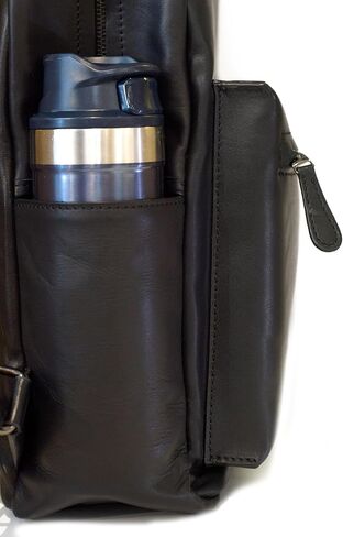 Genuine Leather Backpack for Men & Women – Full-Grain Leather Laptop Bag with Front Pocket – Minimalist Vintage Daypack for Work, Travel, or School in Saudi Arabia