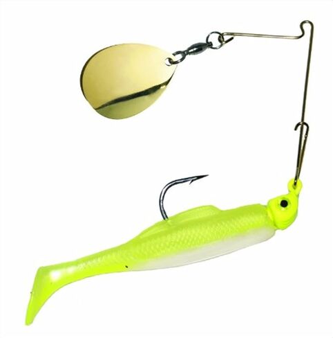 طُعم دوار المياه المالحة السحري من Strike King Redfish، 1/8 أونصة (RMG18-863)، رأس شارتروز/شارتروز in Saudi Arabia