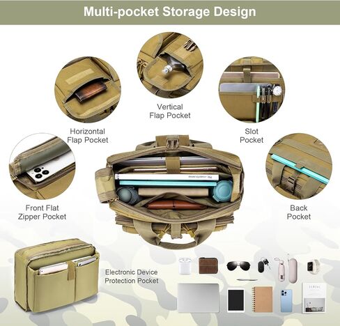 حقيبة حقيبة Messenger تكتيكية Stypos لصالح Man Military Captop Bag 14 بوصة /15.6 بوصة /17.3 بوصة حقيبة عمل الكتف Messenger in Kuwait