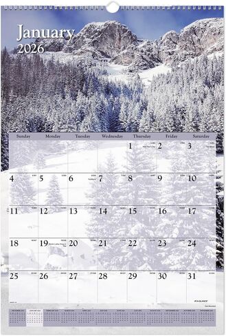 AT-A-GLANCE® 2026 Scenic Monthly Wall Calendar, Large, 15 1/2" x 22 3/4" in Saudi Arabia