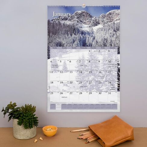AT-A-GLANCE® 2026 Scenic Monthly Wall Calendar, Large, 15 1/2" x 22 3/4" in Saudi Arabia