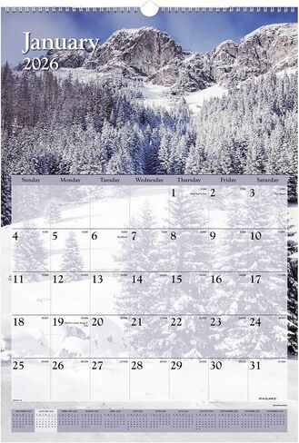 AT-A-GLANCE® 2026 Scenic Monthly Wall Calendar, Large, 15 1/2" x 22 3/4" in Saudi Arabia