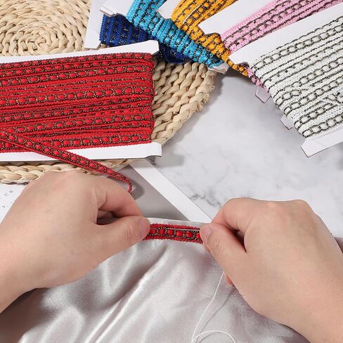uxcell 11 Yard Braid Trim, 0.7" Wide Braid Lace Ribbon Gimp Trim Strap for DIY Craft Sewing Accessories Costume Home Decorations, Gray in Saudi Arabia
