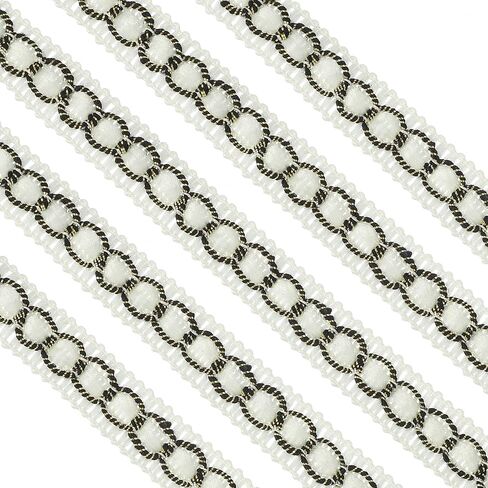 uxcell 11 Yard Braid Trim, 0.7" Wide Braid Lace Ribbon Gimp Trim Strap for DIY Craft Sewing Accessories Costume Home Decorations, Gray in Saudi Arabia