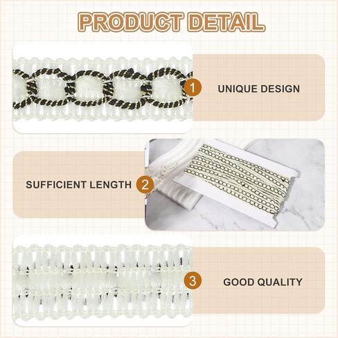 uxcell 11 Yard Braid Trim, 0.7" Wide Braid Lace Ribbon Gimp Trim Strap for DIY Craft Sewing Accessories Costume Home Decorations, Gray in Saudi Arabia