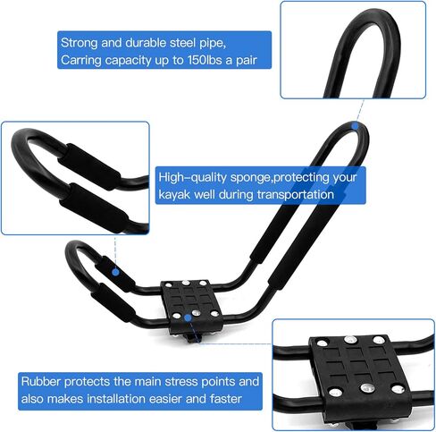 زوجان من رفوف حمل الكاياك من تايلاكيني، حامل سقف عالمي للسيارات والكاياك in Kuwait