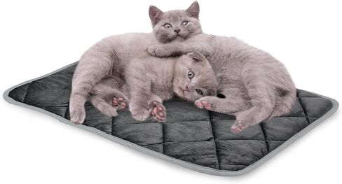 NWK Self Warming Thermal Pet Mat for Dogs and Cats, Body Heat Reflecting Cat Bed Mat, Washable, for Sofa & Crate & Kennel & Car Seat (Obsidian Black, Medium (28'' X 19'' X 0.4'')) in Kuwait