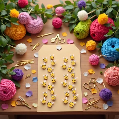 30 Pcs Felt Bees for Crafts Cute Pom Pom Bees Small Felt Craft Balls Mini Bees Figures for Decorations DIY Supplies in Saudi Arabia