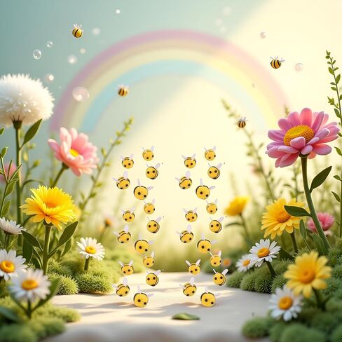 30 Pcs Felt Bees for Crafts Cute Pom Pom Bees Small Felt Craft Balls Mini Bees Figures for Decorations DIY Supplies in Saudi Arabia