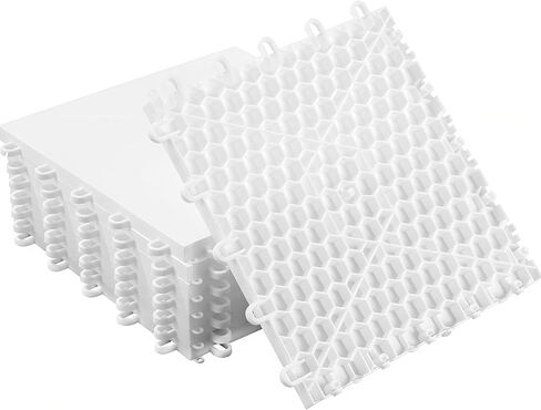 8 PCS Hockey Floor Tiles Mats, Interlocking Dryland Synthetic Ice Tiles for Hockey Training Equipment Board for Shooting Outdoor Indoor, Expandable & Easy Install in Saudi Arabia