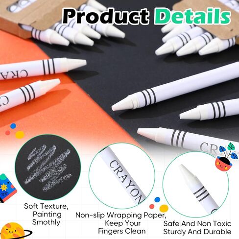 Amsoingspark 150 PCS العودة إلى اللوازم المدرسية للملون البيضاء مجموعة كبيرة مع DIY 25 صناديق الطلاء ملون الباستيل أبيض فقط للمعلمين في الفصول الدراسية حفلة عيد ميلاد هدايا عيد الميلاد تبرع in Kuwait