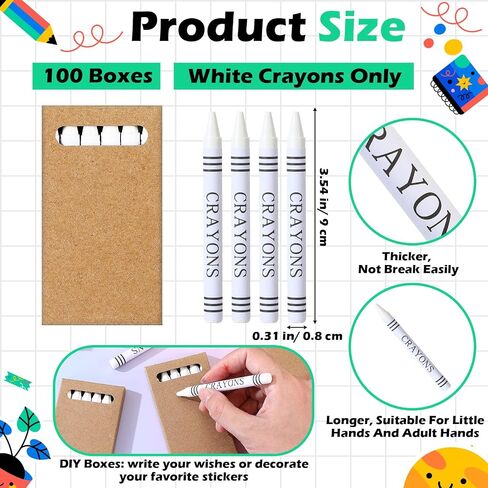 Amsoingspark 150 PCS العودة إلى اللوازم المدرسية للملون البيضاء مجموعة كبيرة مع DIY 25 صناديق الطلاء ملون الباستيل أبيض فقط للمعلمين في الفصول الدراسية حفلة عيد ميلاد هدايا عيد الميلاد تبرع in Kuwait