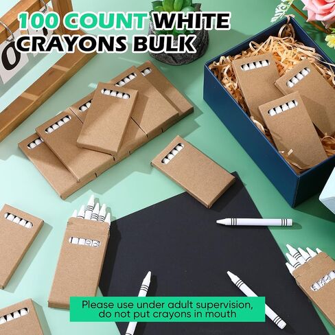 Amsoingspark 150 PCS العودة إلى اللوازم المدرسية للملون البيضاء مجموعة كبيرة مع DIY 25 صناديق الطلاء ملون الباستيل أبيض فقط للمعلمين في الفصول الدراسية حفلة عيد ميلاد هدايا عيد الميلاد تبرع in Kuwait