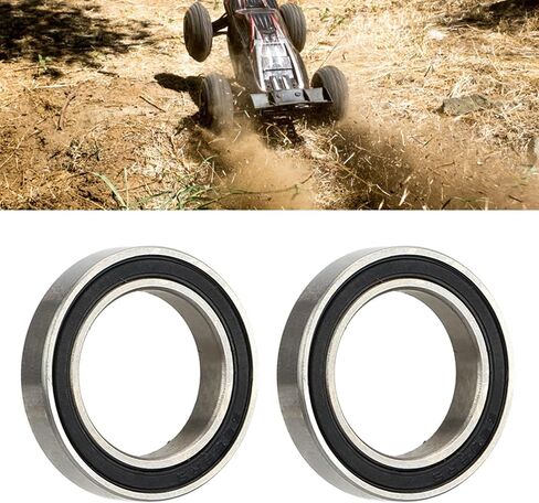 2 PCS RC Ball تحمل الوزن الخفيف منخفض الاحتكاك عالي السرعة الصلب فتحة فتحة الكرة العميقة من أجل Arrma 1/5 Outcast Kraton 8S الفضة 26 مم القطر الخارجي in Saudi Arabia