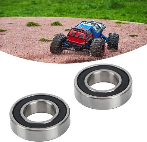 RC Ball Bearing أخدود عميق مزدوج محمل كرة فولاذية محمل البديل لـ Arrma 1/5 Outcast Kraton 8S RC Car Accessories 2pcs Silver 24mm OD 12mm ID 6mm shight in Saudi Arabia