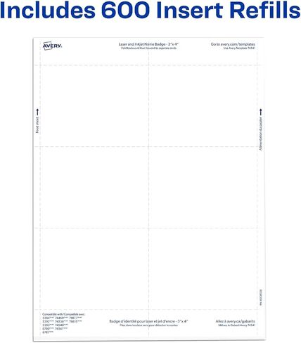 Additional Laser/Inkjet Inserts, 3 x 4, White, 300/Box, Sold as 1 Box in Saudi Arabia