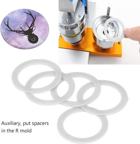 5Pcs Badge Machine Gasket, Badge Machine Die Matching Replacement Spacer Auxiliary Tool Badge Maker Gasket (32mm) in Saudi Arabia