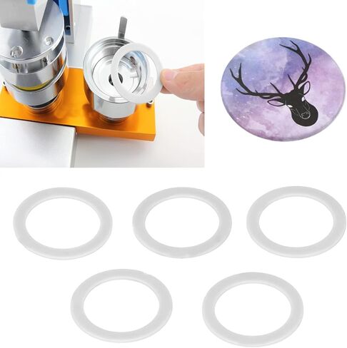 5Pcs Badge Machine Gasket, Badge Machine Die Matching Replacement Spacer Auxiliary Tool Badge Maker Gasket (32mm) in Saudi Arabia