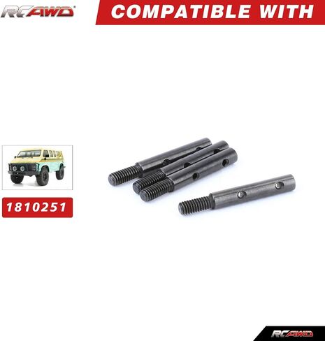 RCAWD 4PCS Steel Portal Axle Shaft for 1/18 Hobbyplus CR18P Rock Van EVO Trail Hunter Upgrades Part in Saudi Arabia
