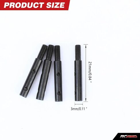 RCAWD 4PCS Steel Portal Axle Shaft for 1/18 Hobbyplus CR18P Rock Van EVO Trail Hunter Upgrades Part in Saudi Arabia