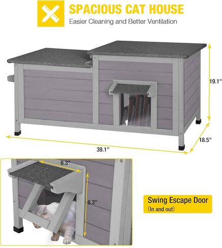 Aivituvin House Outdoor Cat House Outside Cat Outsid in Kuwait