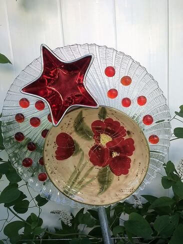 #110717 This Unique and Colorful Art Deco Garden Flower Plate Will Add Conversation And Color To Your Garden! Price includes shipping. in Saudi Arabia