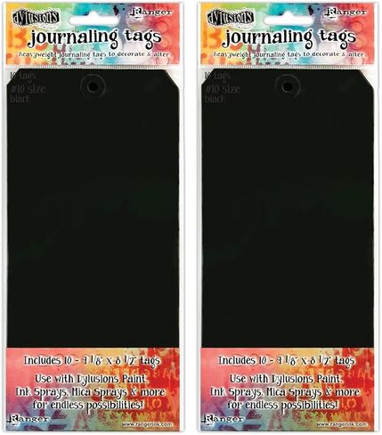 Ranger Dyan Reaveley's Dylusions Journal Tags Pkg-Black #10, 10.99 x 24.61 x 0.6 cm, Multicoloured in Saudi Arabia
