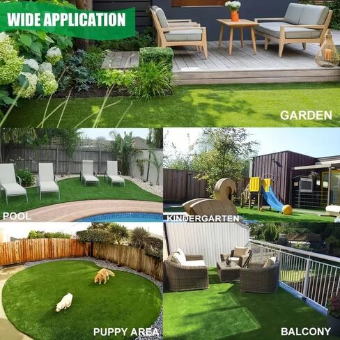 39.4 * 197in Long Grass Mat, Free Cutting Turf, Dog Potty Grass Turf, Fake Turf Lawn, Porch/Patio/Countyard Turf Rug, with Thickened Backing, Turf Dust Pad, Dog Pee Pad in Saudi Arabia